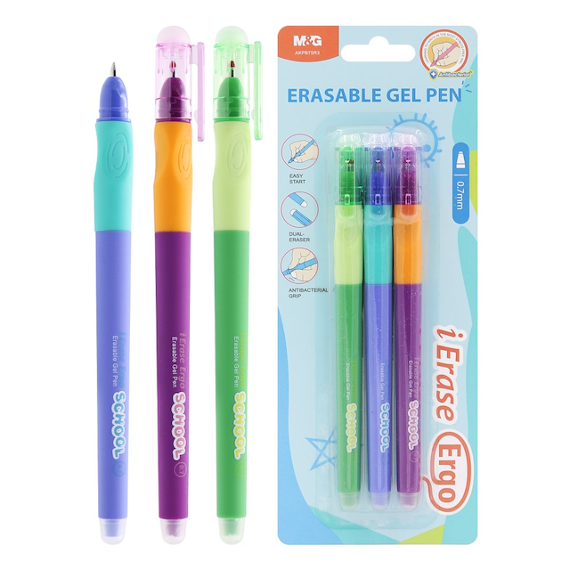 M&G Erasable Gel Pen(3pcs) 0.7mm Blue