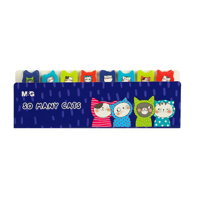 M&G Sticky Flags(8 cats) 15x53mm